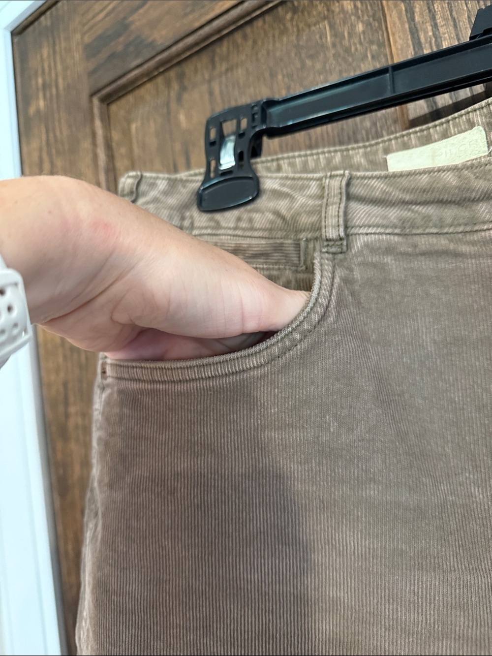Pilcro Wide-Leg Baggy Corduroy Jeans in Light Brown Size 31 - Picture 6 of 12